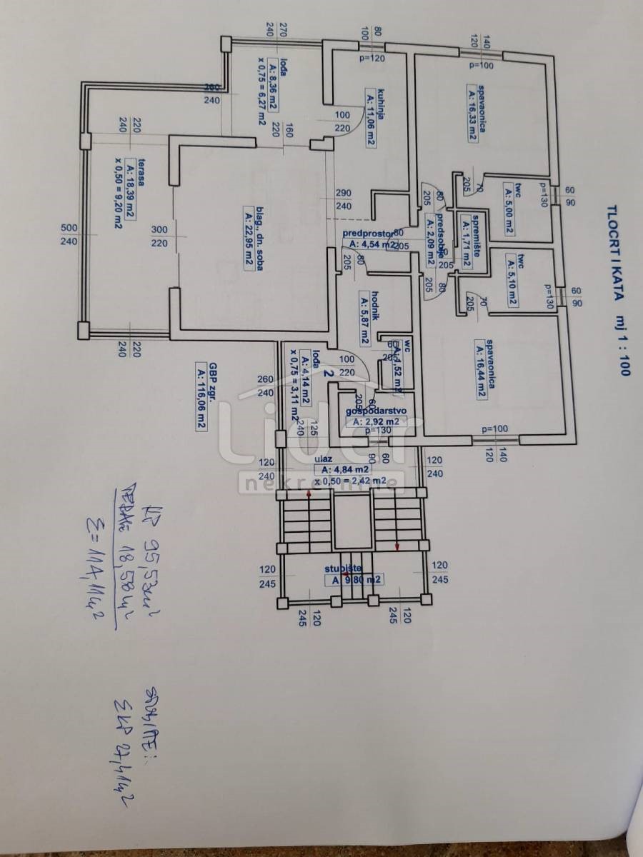 Appartamento per vacanze Banjol, Rab, 113m2