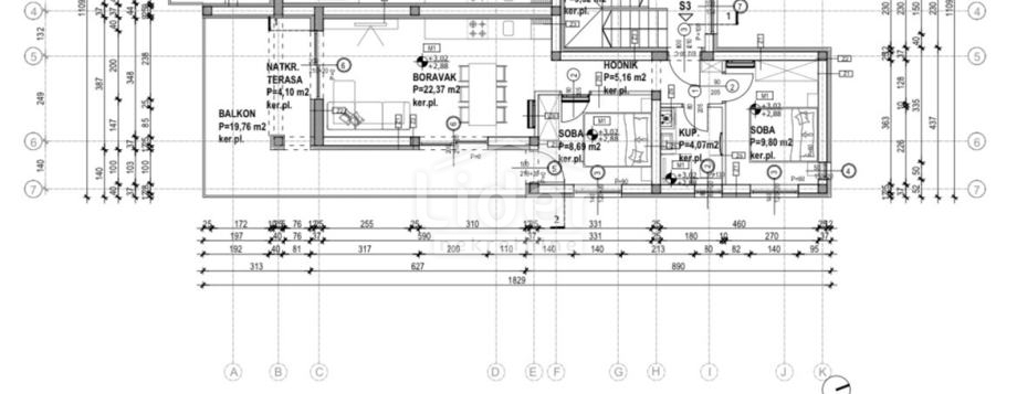 Appartamento per vacanze Povljana, 61,11m2