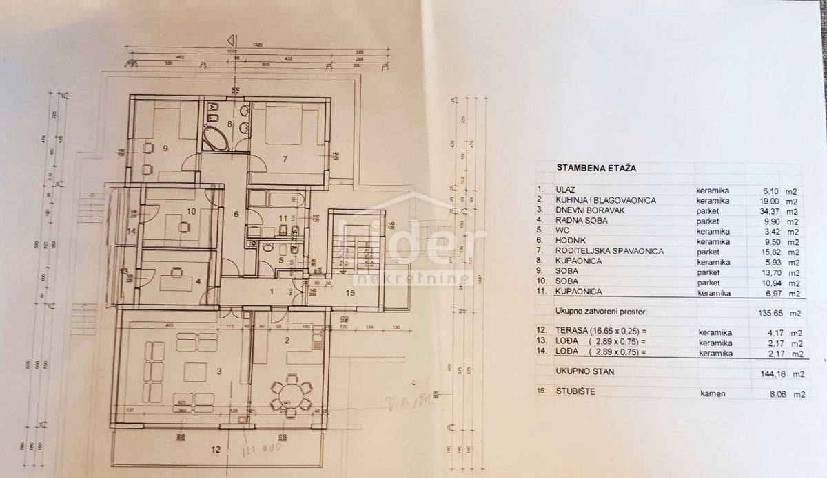 KASTAV Terreno di 1000 m2 con permesso di costruzione
