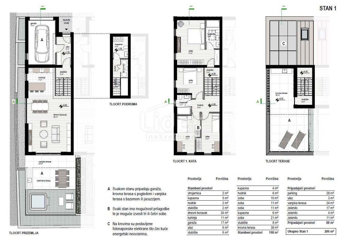 Appartamento Kostrena, 198m2