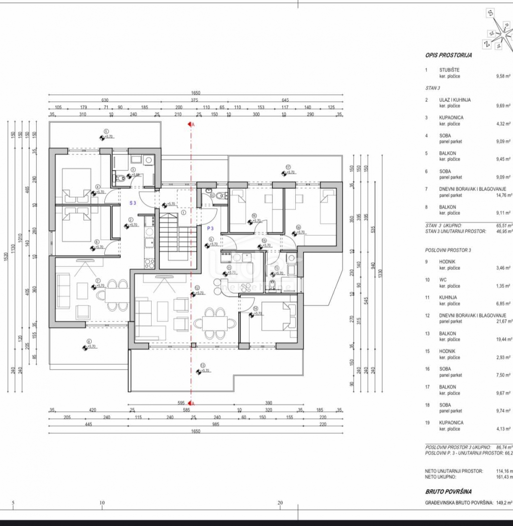 Appartamento Novalja, 57,09m2