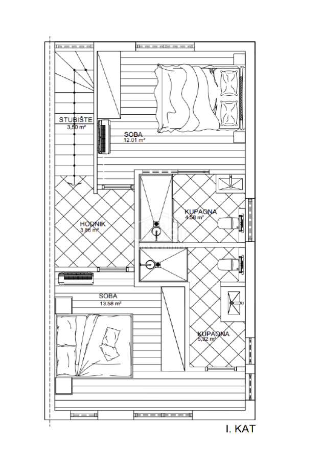 BRIBIR Nuovo, confortevole appartamento duplex di 99 m2