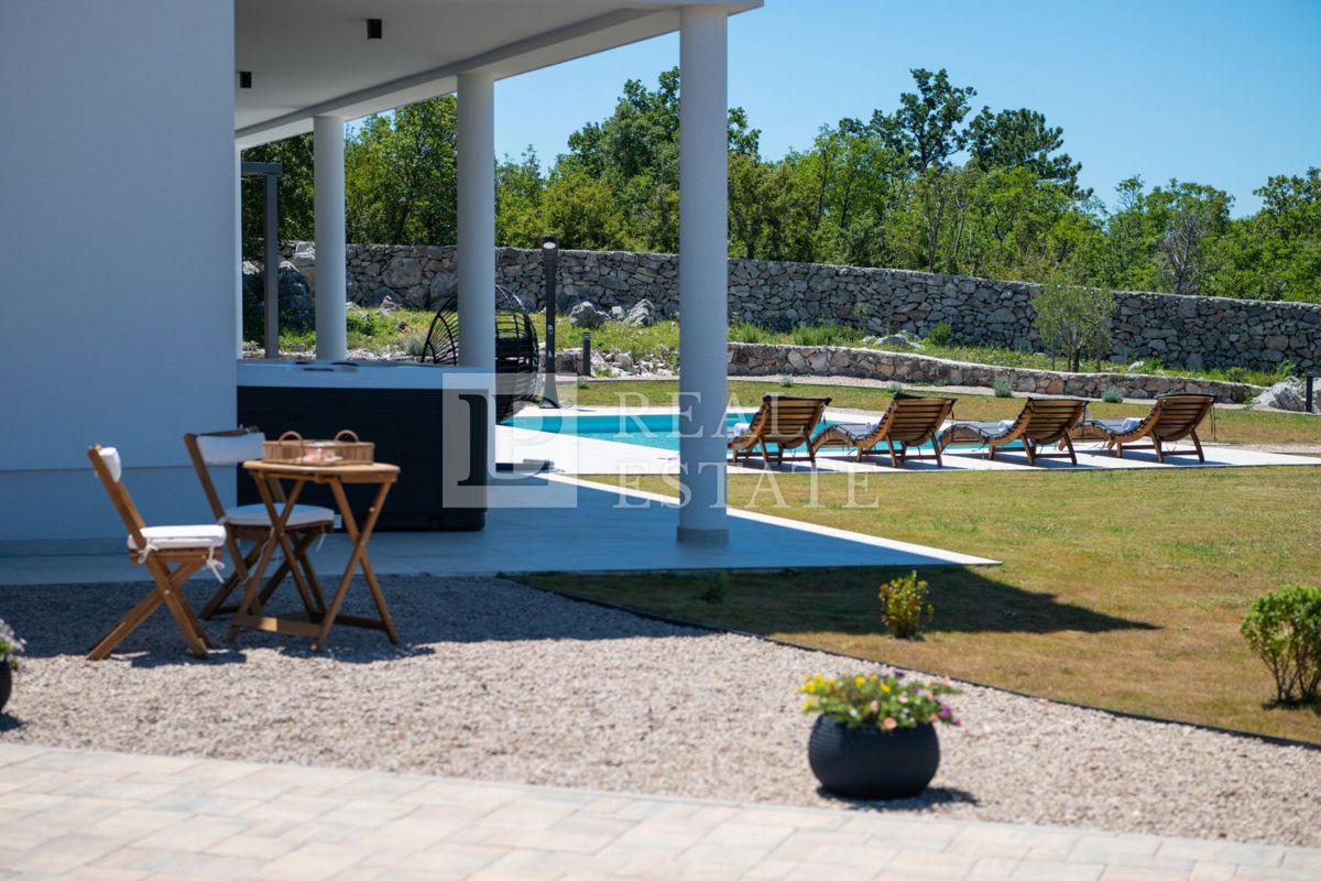 ŠMRIKA - villa di lusso con piscina e vista panoramica sul mare