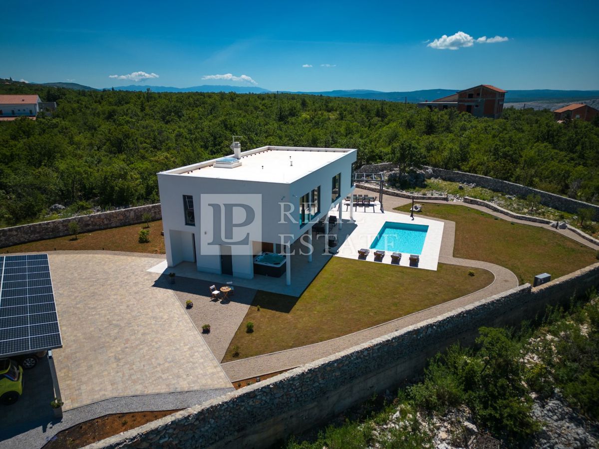 ŠMRIKA - villa di lusso con piscina e vista panoramica sul mare