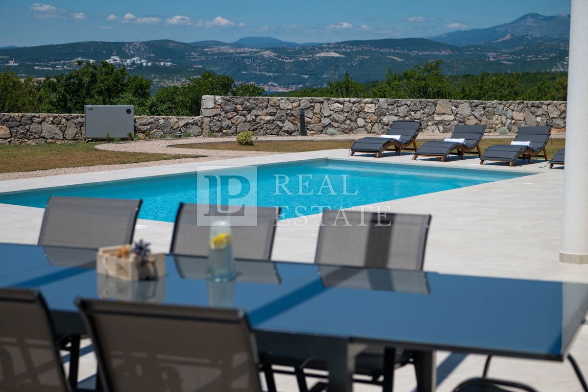 ŠMRIKA - villa di lusso con piscina e vista panoramica sul mare