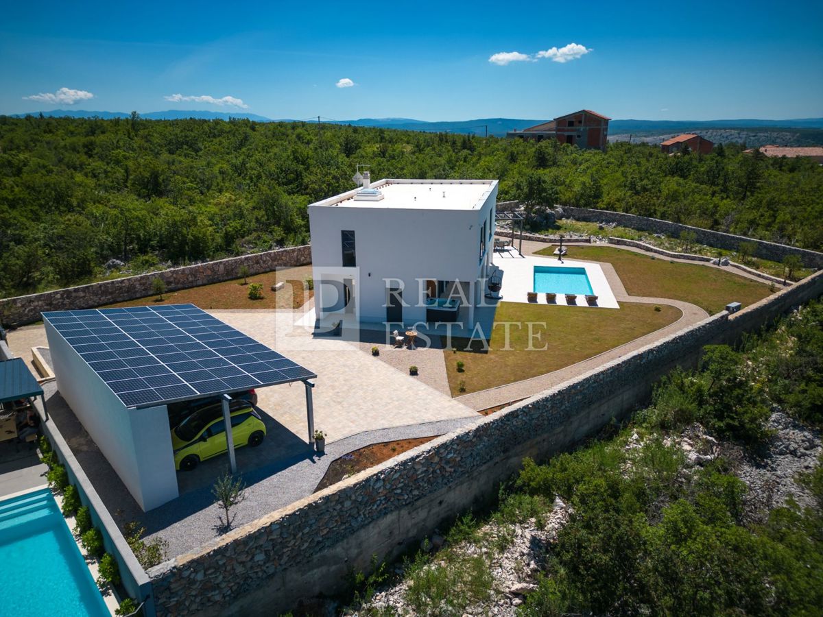 ŠMRIKA - villa di lusso con piscina e vista panoramica sul mare