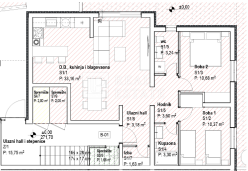 HRELJIN - appartamento di lusso con due camere da letto e terrazza in un edificio di nuova costruzione