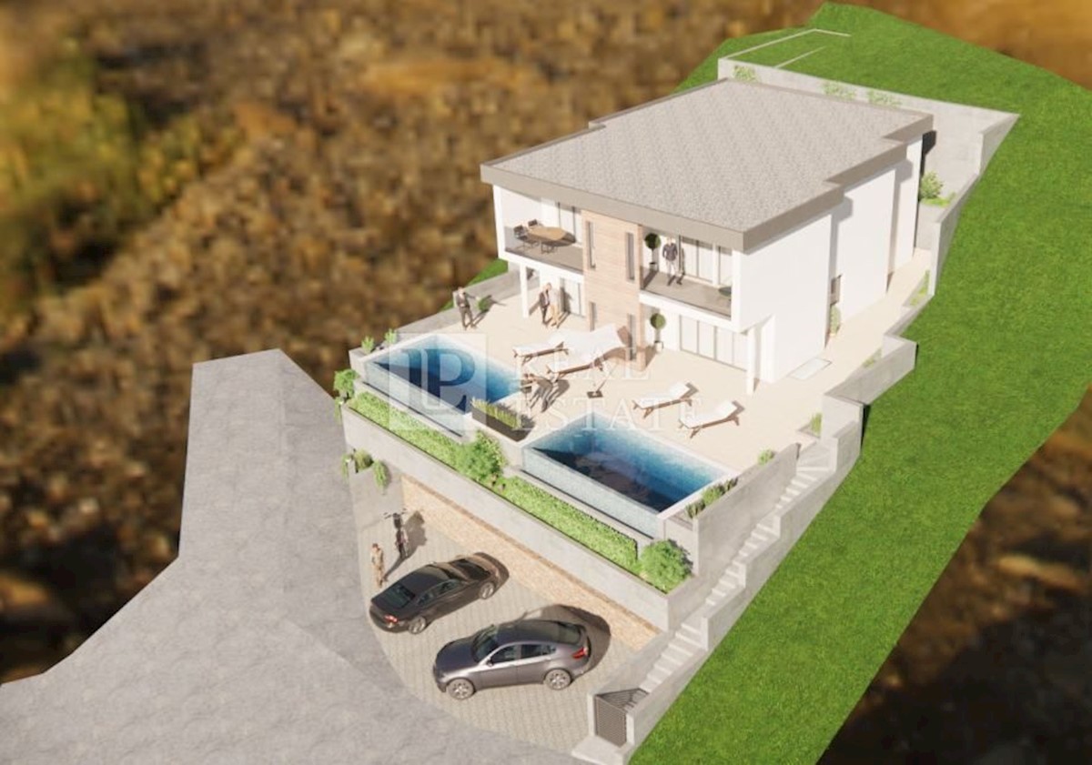 DRAMALJ - una casa con piscina e vista panoramica sul mare