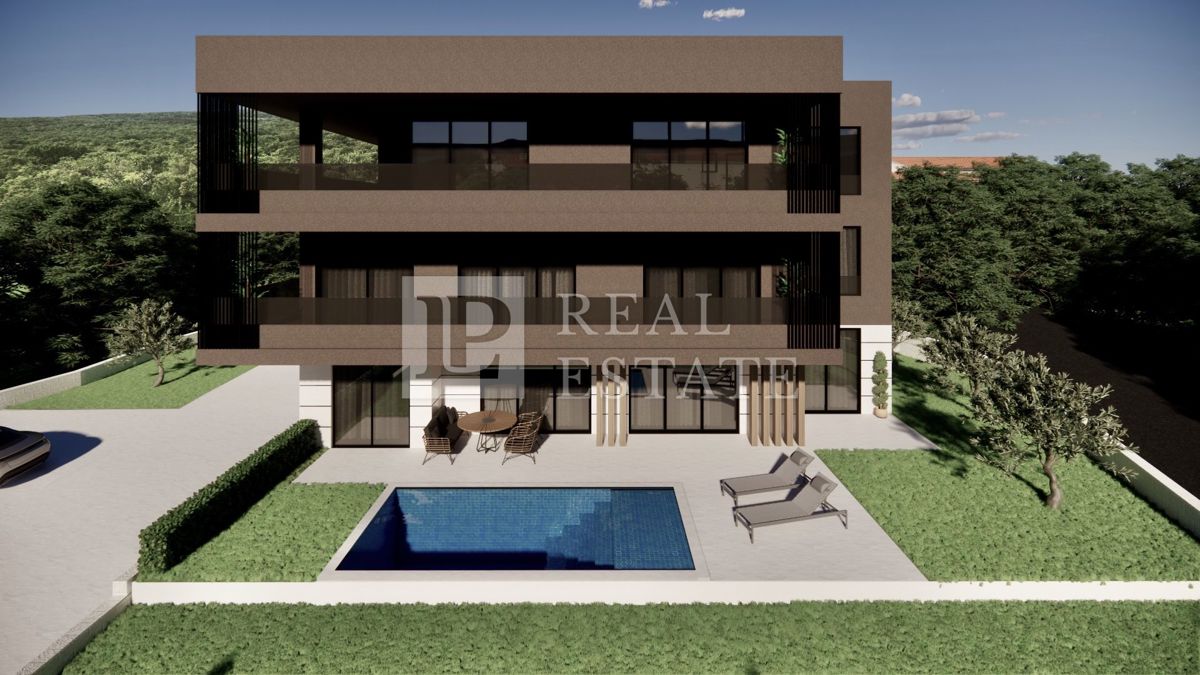 JADRANOVO - appartamento di lusso in un nuovo edificio con piscina privata