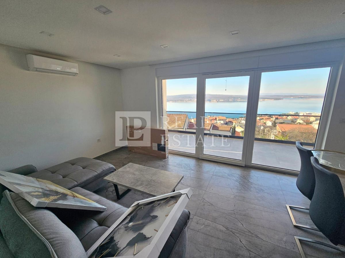 CRIKVENICA - appartamento moderno in un nuovo edificio con una fantastica vista sul mare