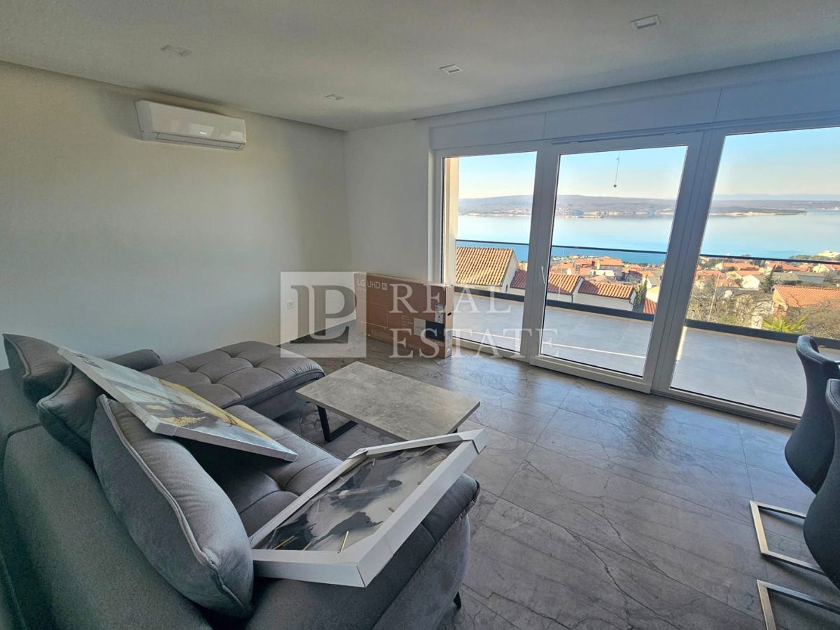CRIKVENICA - appartamento moderno in un nuovo edificio con una fantastica vista sul mare