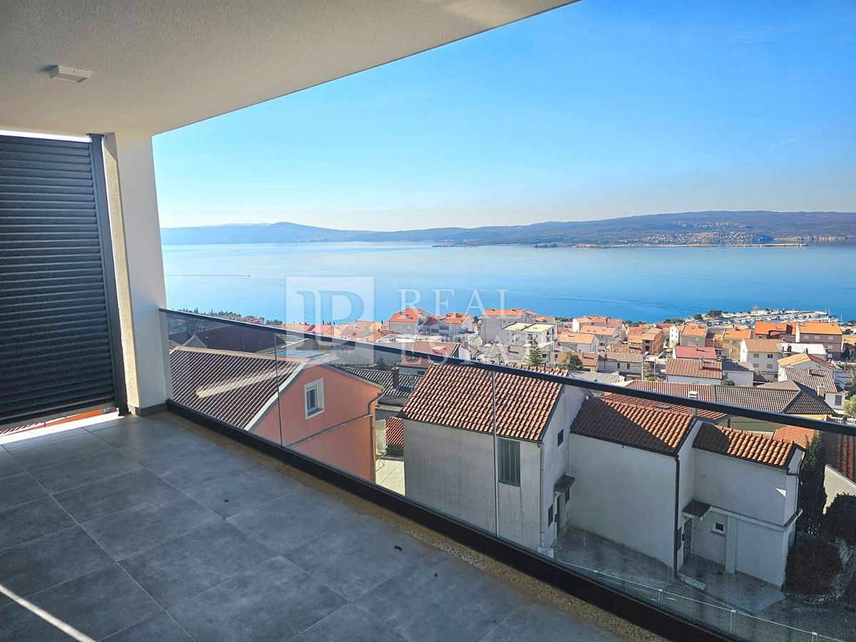 CRIKVENICA - appartamento moderno in un nuovo edificio con una fantastica vista sul mare