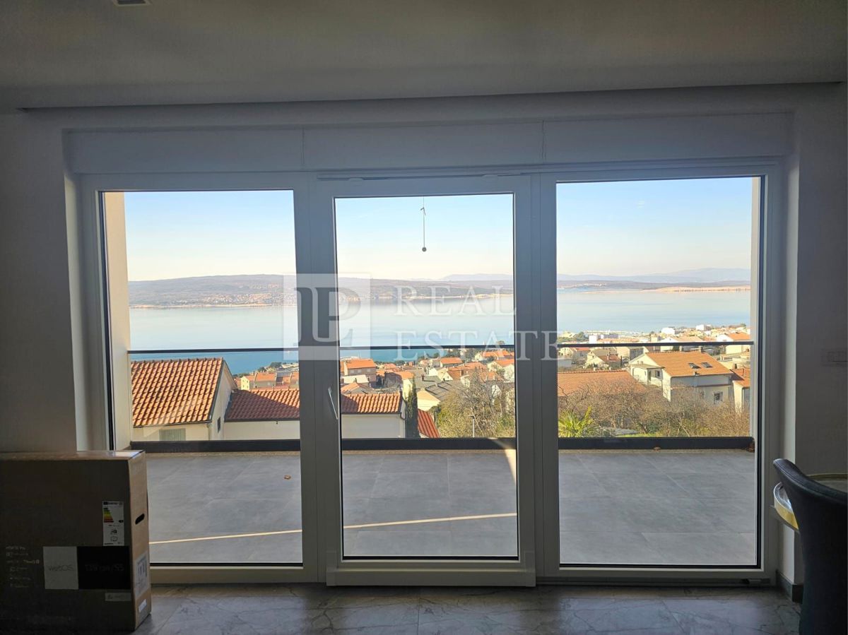 CRIKVENICA - appartamento moderno in un nuovo edificio con una fantastica vista sul mare