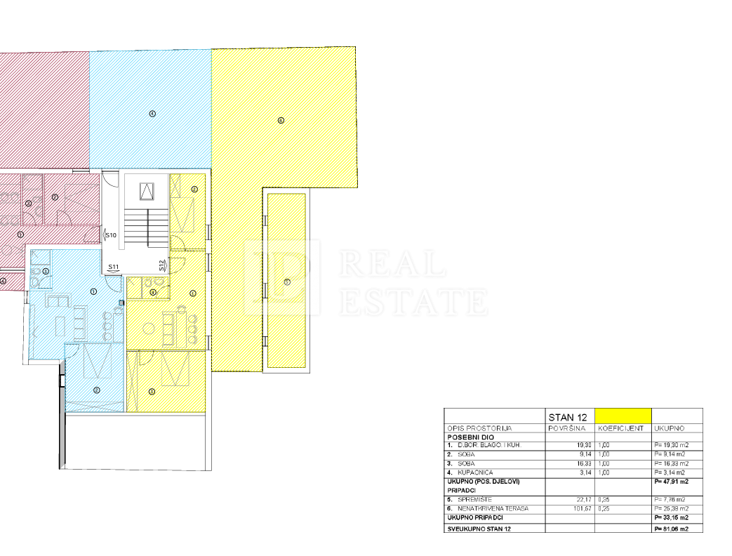 CRIKVENICA - appartamento con due camere da letto con vista mare