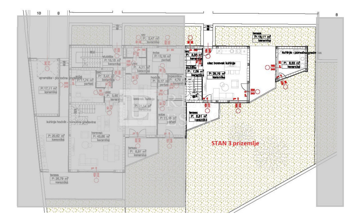 POVILE - appartamento con giardino di 170 m2 in un moderno edificio di nuova costruzione