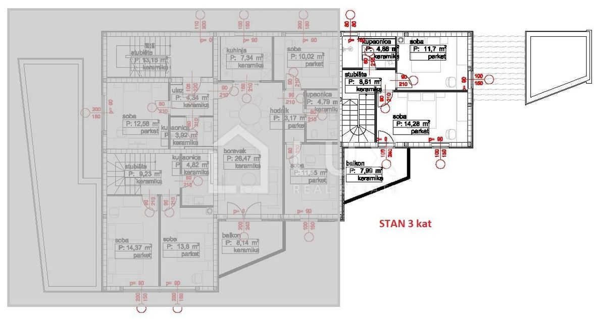 POVILE - appartamento 89m2, nuova costruzione, 250m dal mare