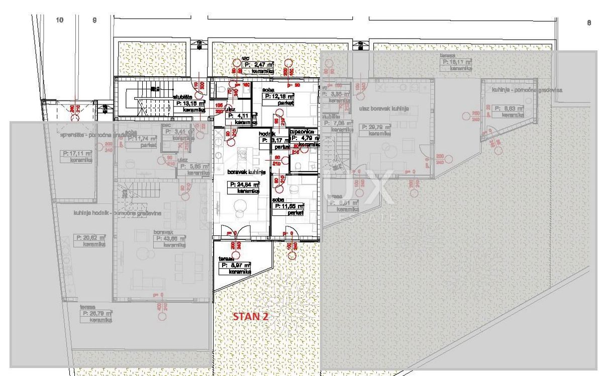 POVILE - appartamento 89m2, nuova costruzione, 250m dal mare