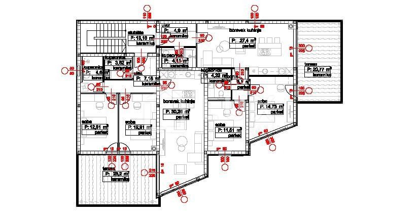 POVILE - appartamento 89m2, nuova costruzione, 250m dal mare