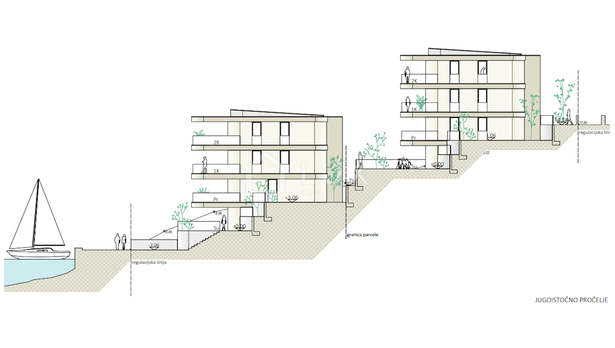 CRIKVENICA - piano terra, nuova costruzione, 1a fila dal mare