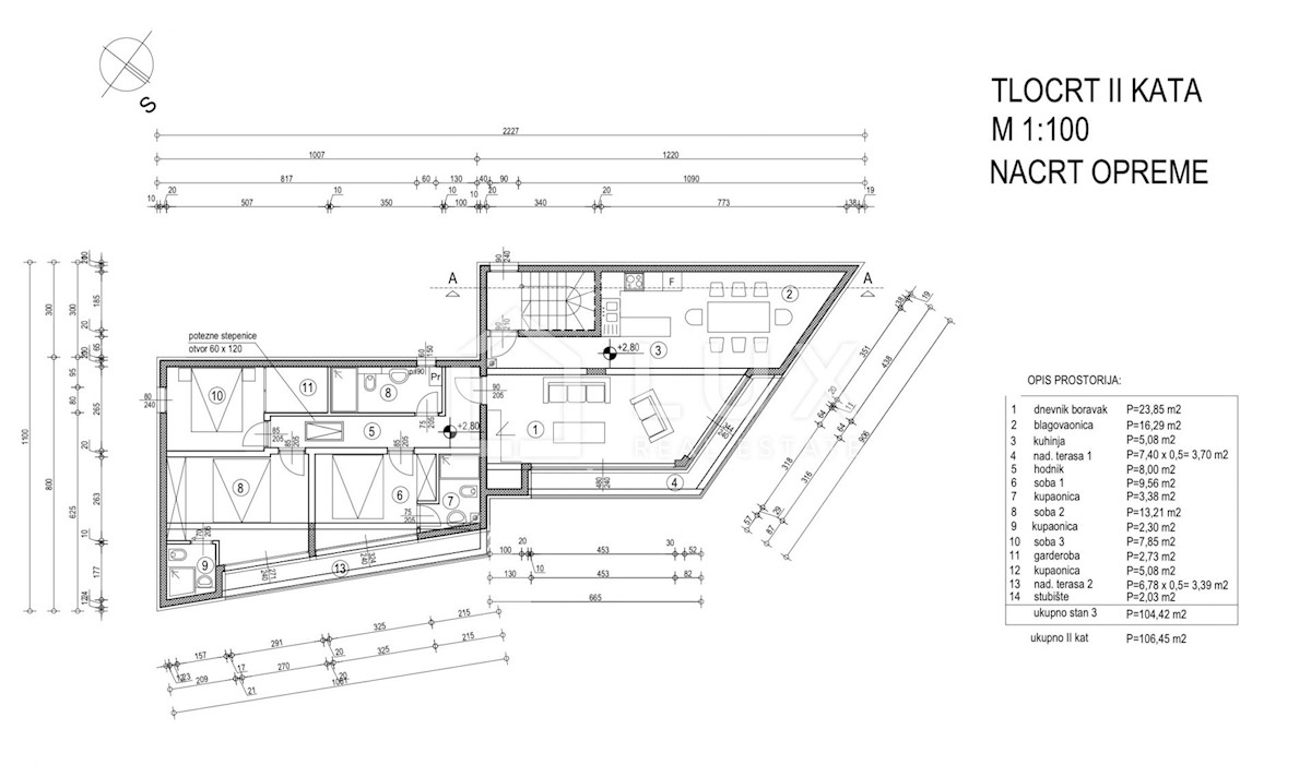 ŠILO - attico in nuova costruzione, 150m dal mare