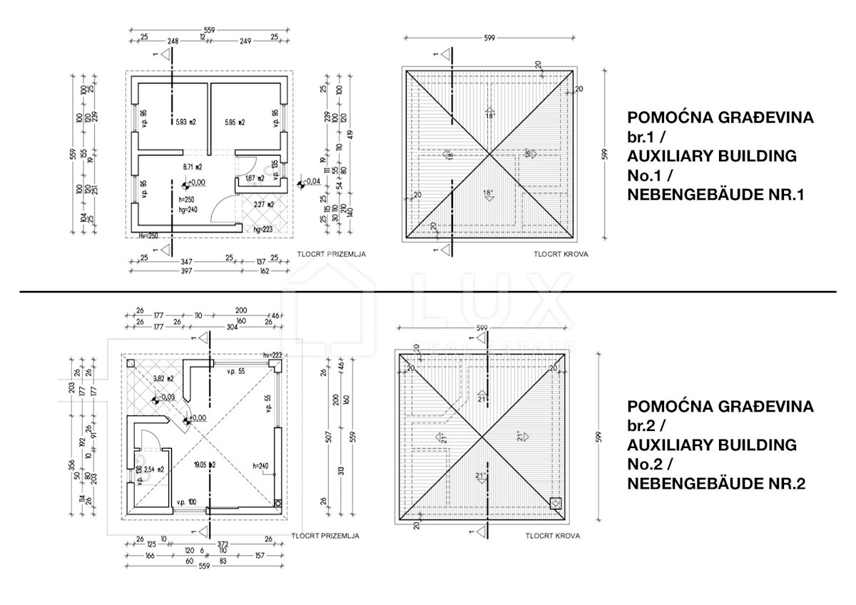 VODNJAN - casa a un piano con giardino 1831m2