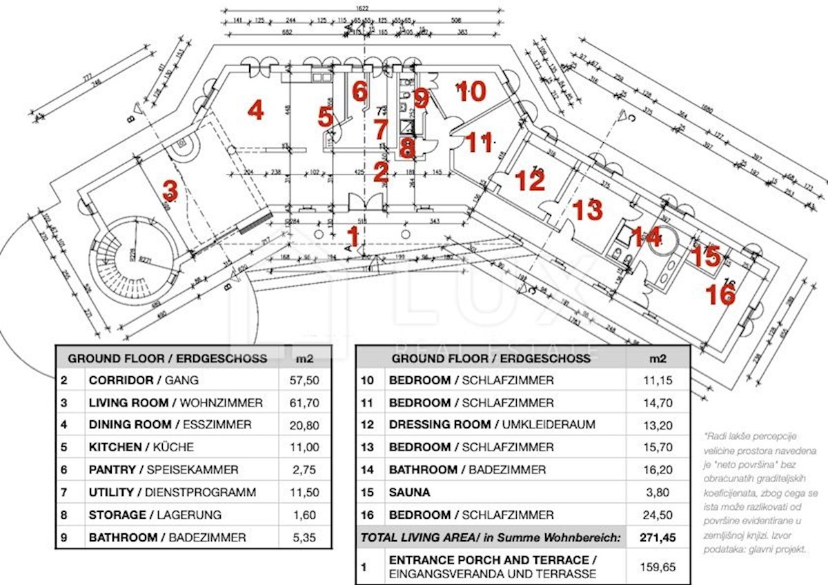 MARČANA - villa di lusso 374m2 su un terreno di 8090m2