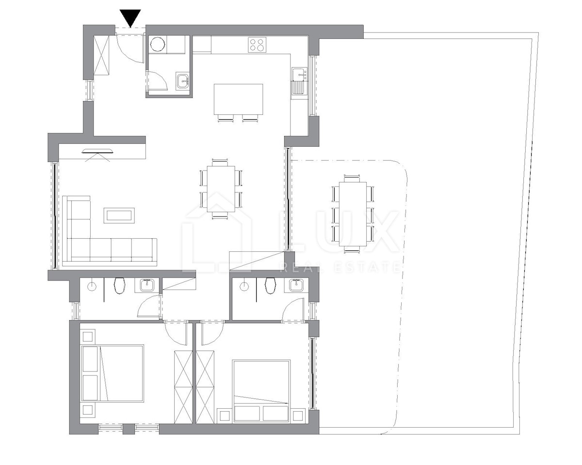 ROVIGNO - attico 150m2, nuova costruzione