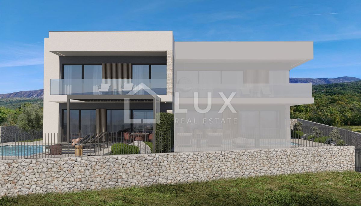 JADRANOVO - casa bifamiliare con piscina, vista mare