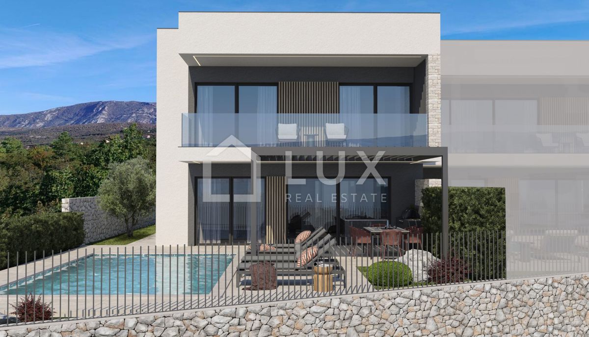 JADRANOVO - casa bifamiliare con piscina, vista mare