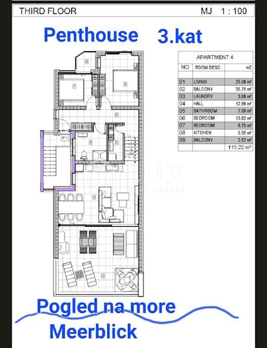 DRAMALJ - attico 115m2, nuova costruzione