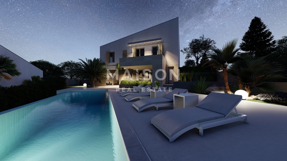 Isola di Krk, Malinska, villa di lusso all'interno di un resort con vista mare