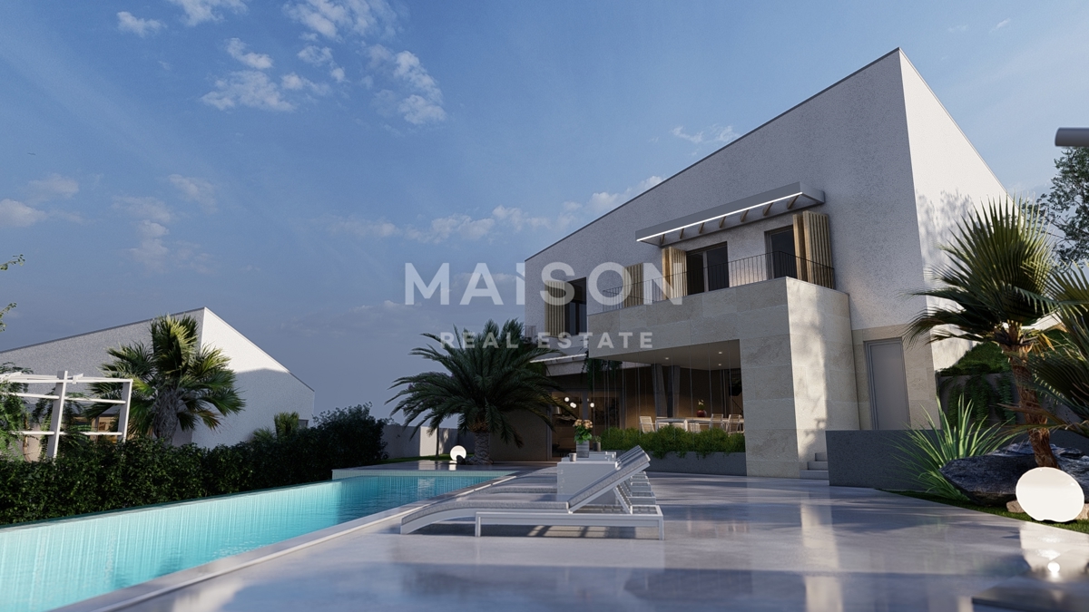 Isola di Krk, Malinska, villa di lusso all'interno di un resort con vista mare