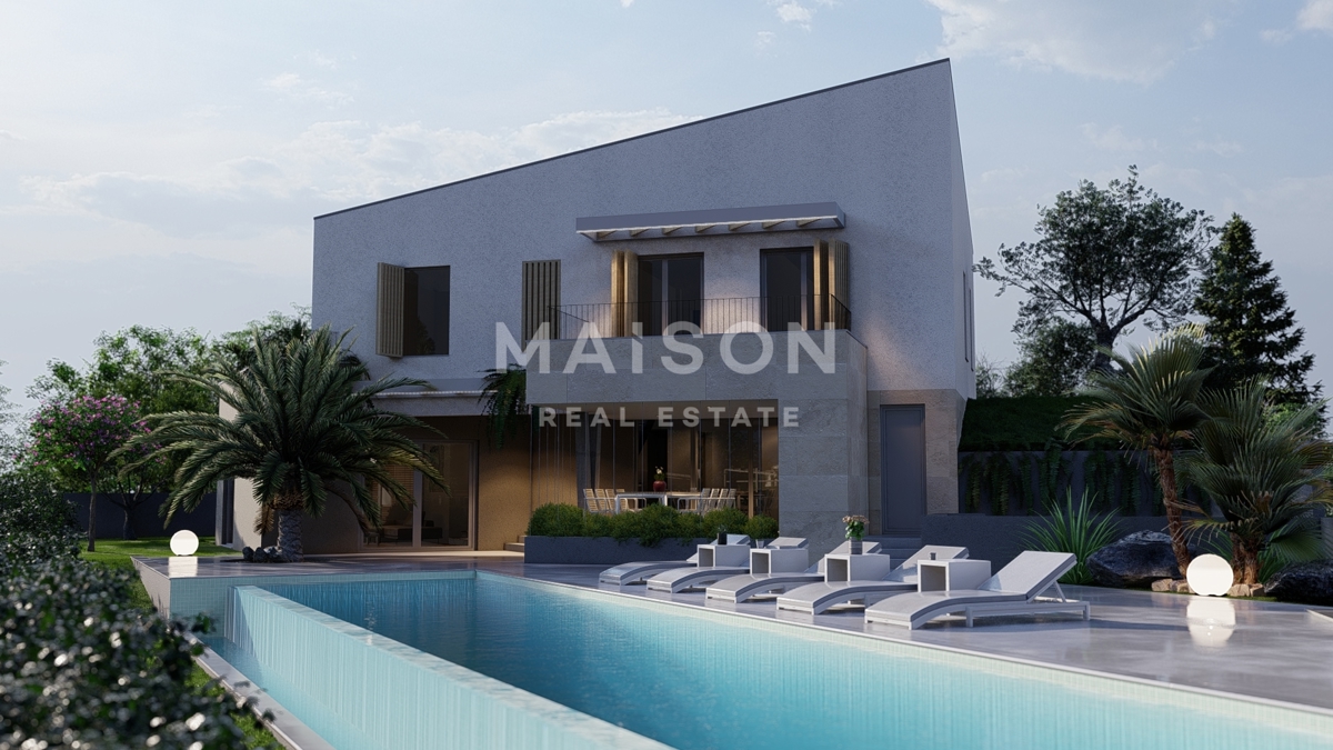 Isola di Krk, Malinska, villa di lusso all'interno di un resort con vista mare