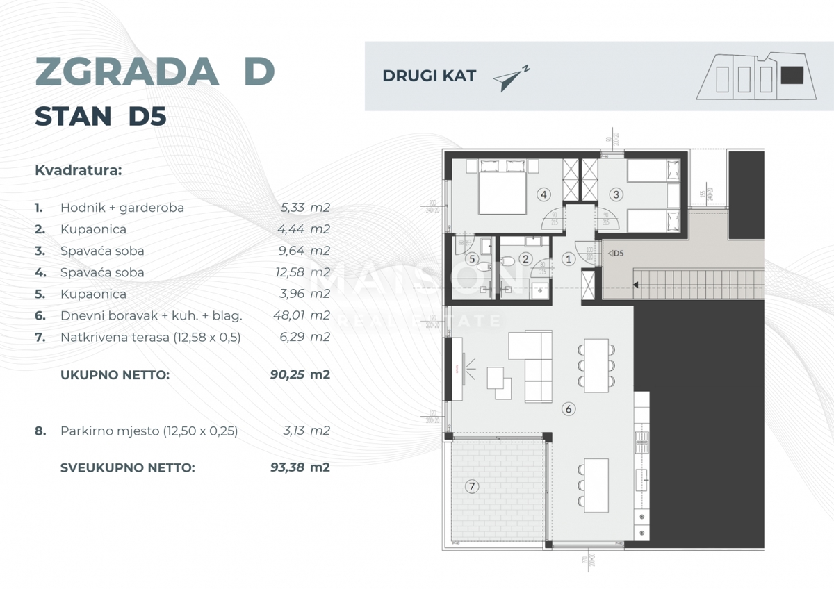 Appartamento Fažana, 54,08m2