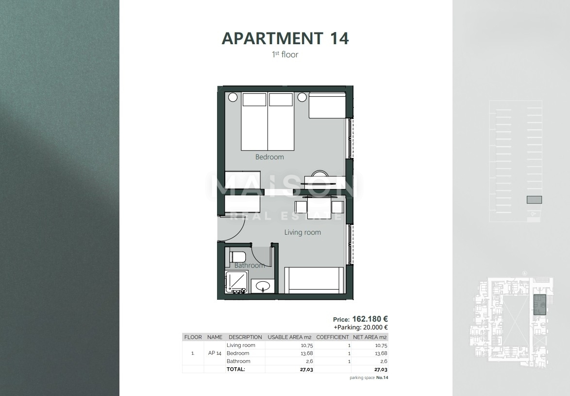 Appartamento Crikvenica, 23,03m2