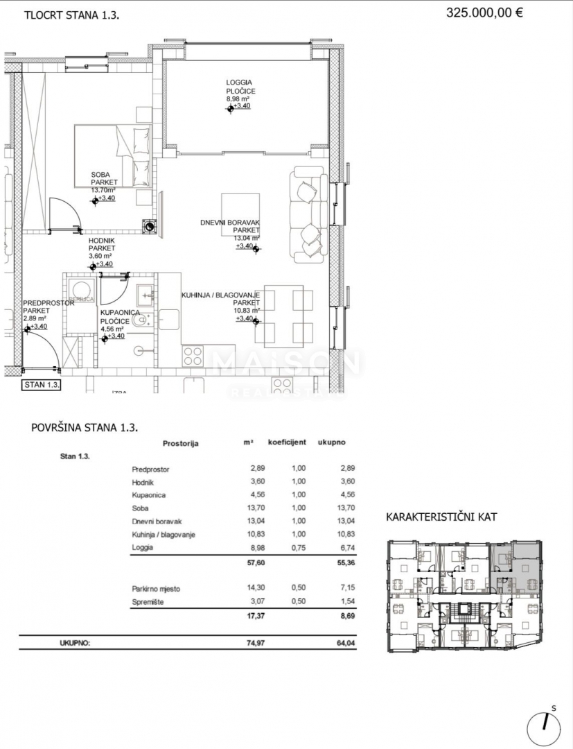 Appartamento Cres, 74,97m2