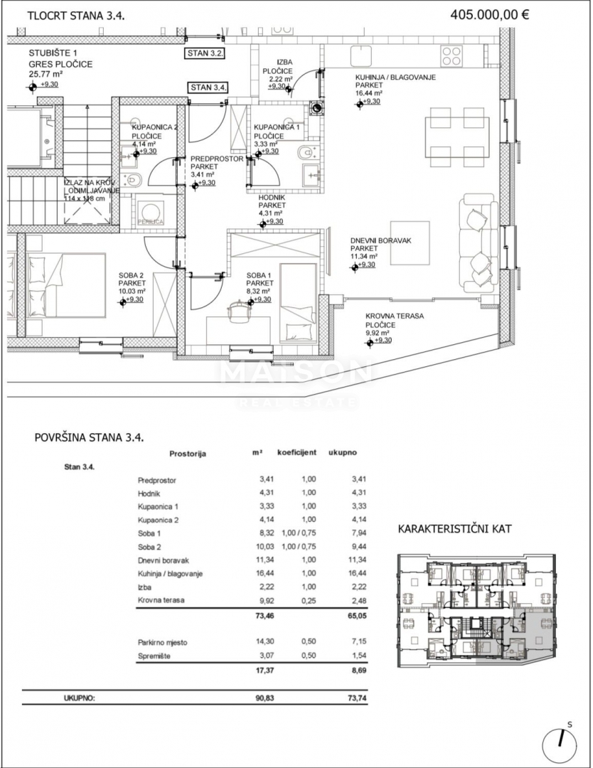 Appartamento Cres, 90,63m2