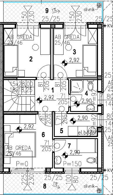 Malinska, casa bifamiliare con piscina