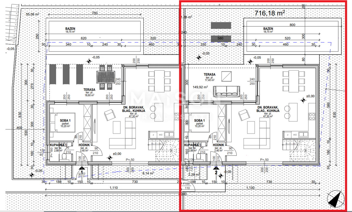 Malinska, casa bifamiliare con piscina