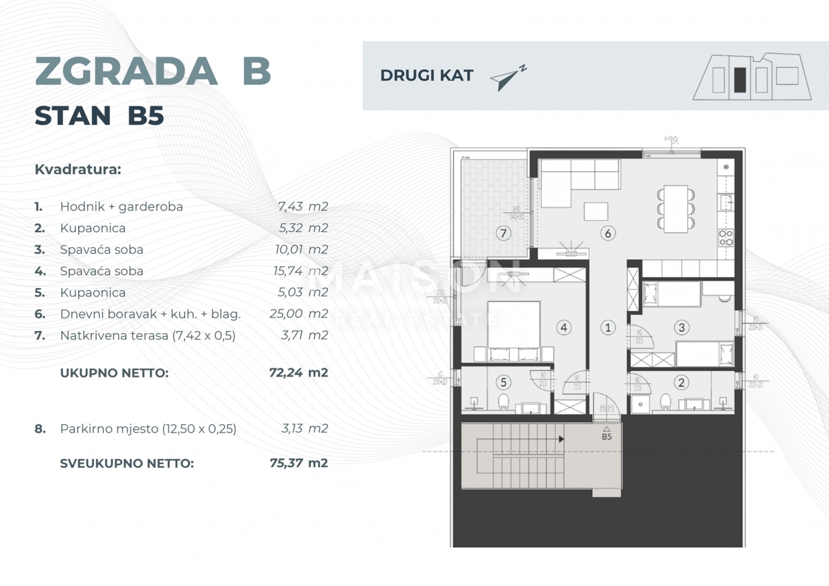 Appartamento Fažana, 54,08m2