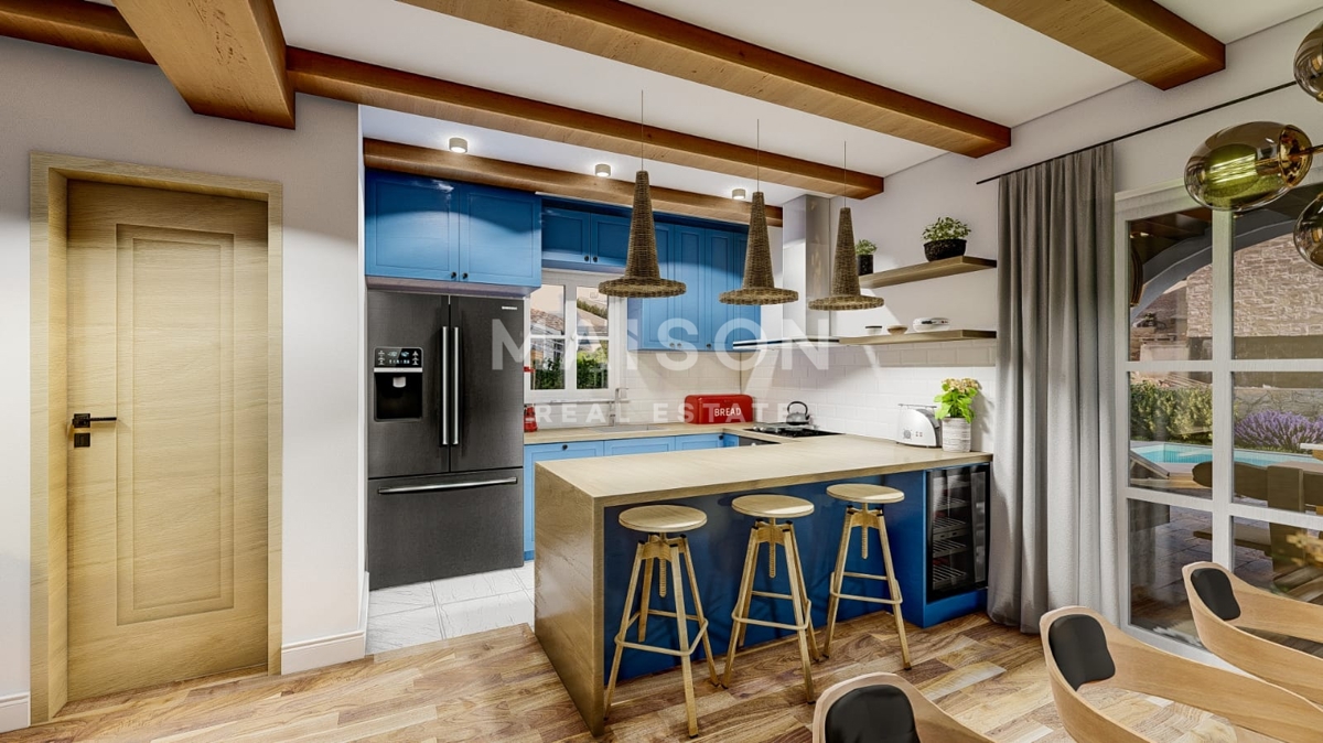 Villa mediterranea con piscina vicino a Krk – vista mare