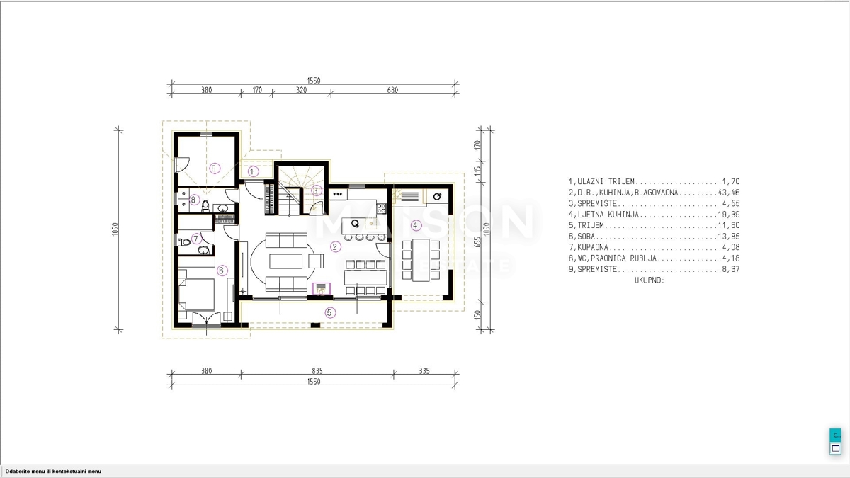 Villa mediterranea con piscina vicino a Krk – vista mare
