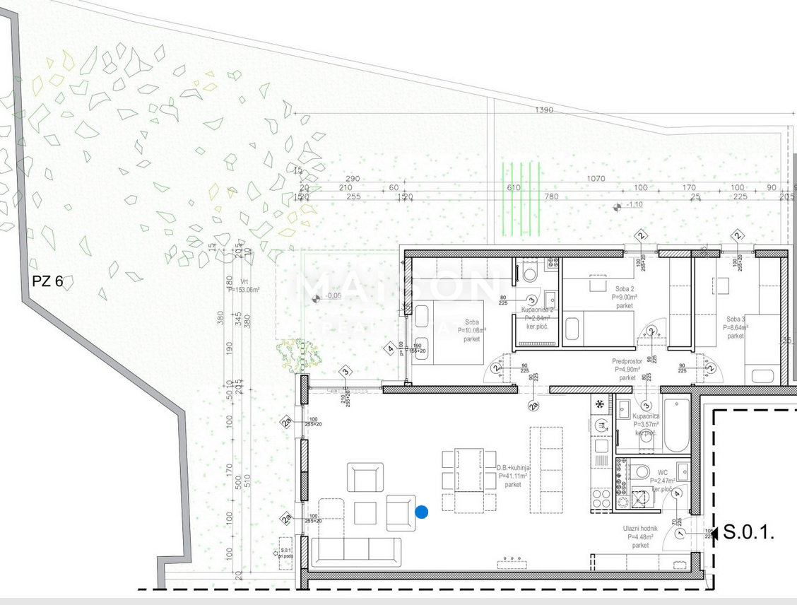 Appartamento Maksimir, 107,28m2