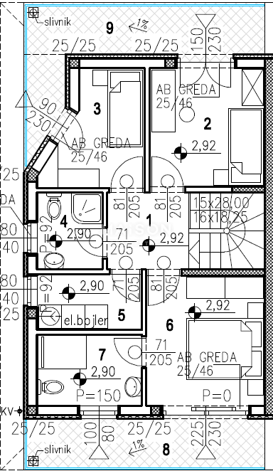 Malinska, casa bifamiliare con piscina