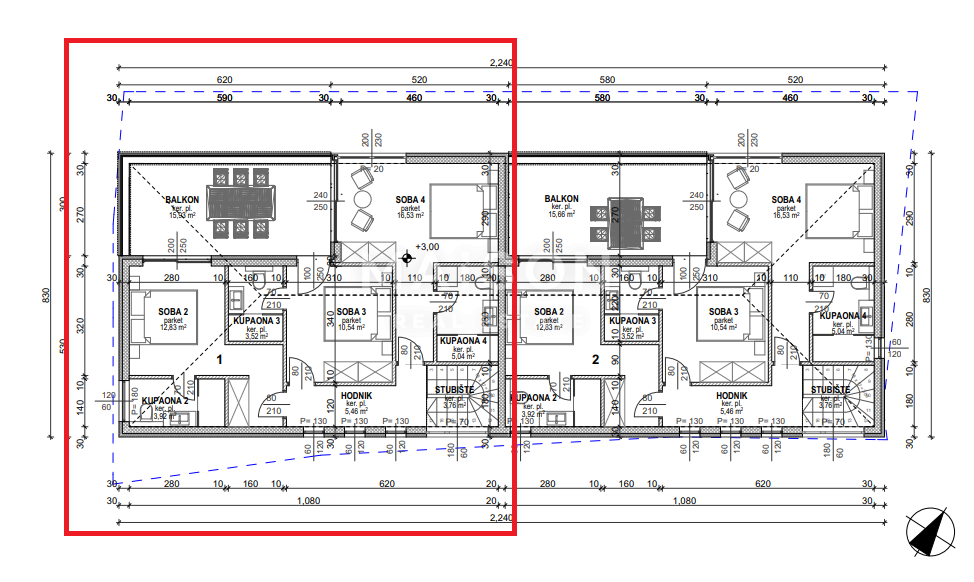 Malinska, casa bifamiliare con piscina