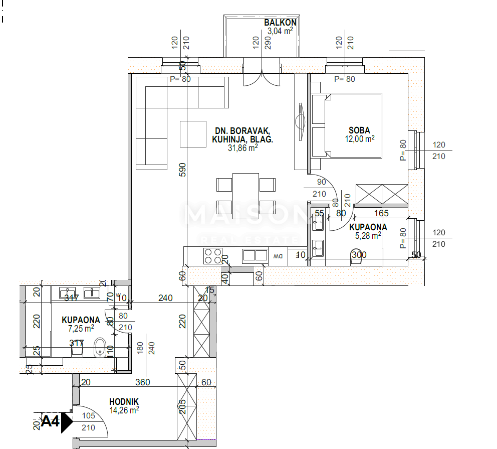 Appartamento Opatija - Centar, Opatija, 91,67m2