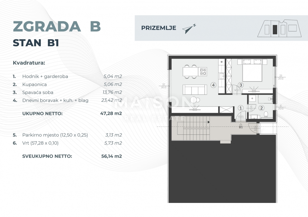 Appartamento Fažana, 54,08m2