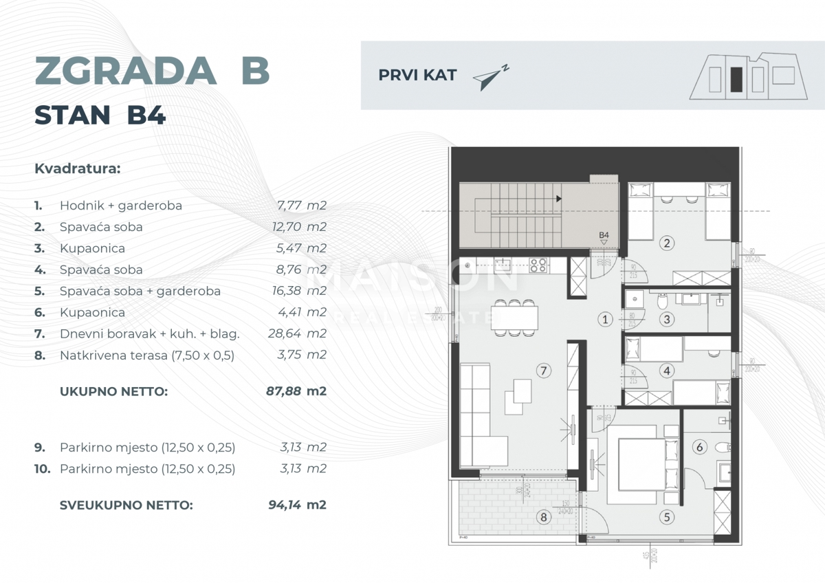 Appartamento Fažana, 54,08m2