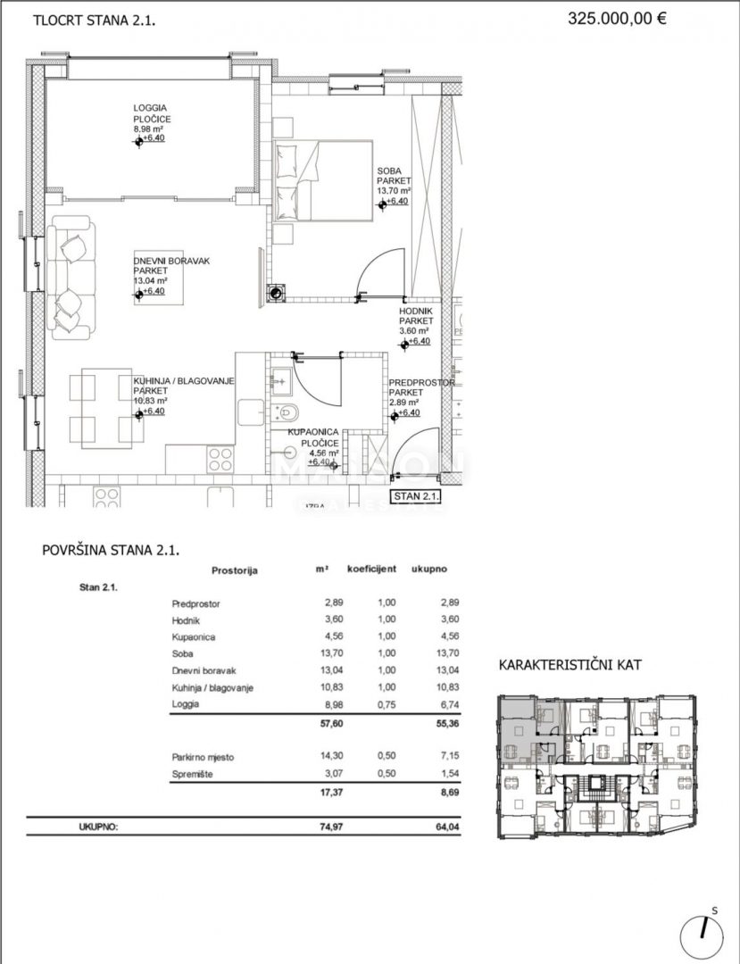 Appartamento Cres, 73,35m2