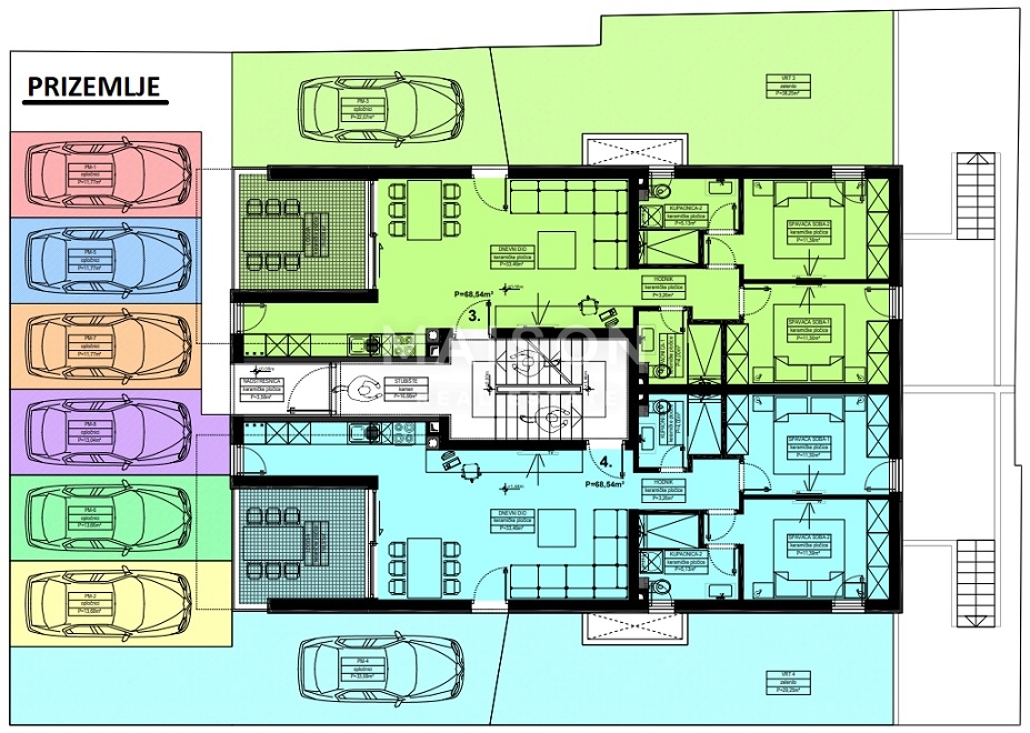 Appartamento Mandre, Kolan, 87,35m2